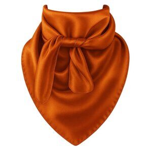 Orange Wild Rag Large Scarf 35x35" Satin Western Accessory Cowgirl or Cowboy